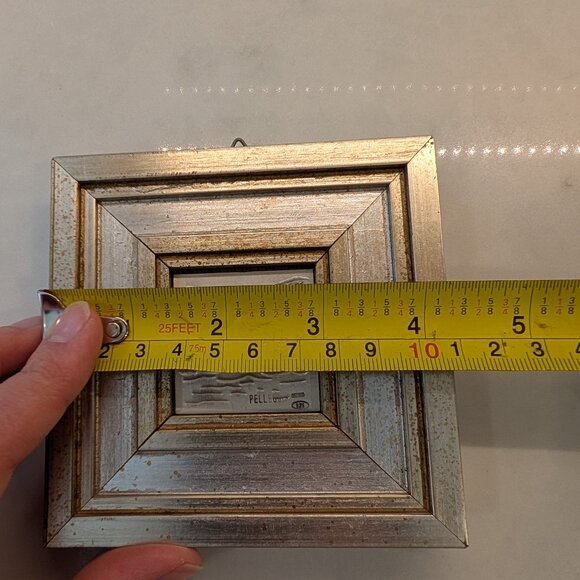 925 Silver plated mini pictures- person on boat and kid with flower - Picture 7 of 7